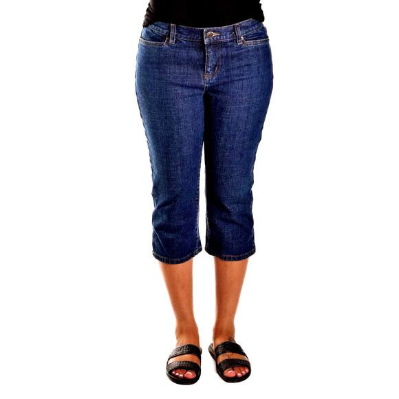 Ralph Lauren Jeans Company Premium Denim Capri Size 6 Mid Calf Peddle Pusher - Picture 1 of 9